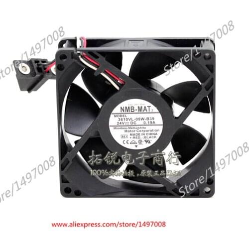 NMB-MAT 3610VL-05W-B39 BE1 DC 24V 0.19A 3-Wire 92x92x25mm Server Cooling Fan