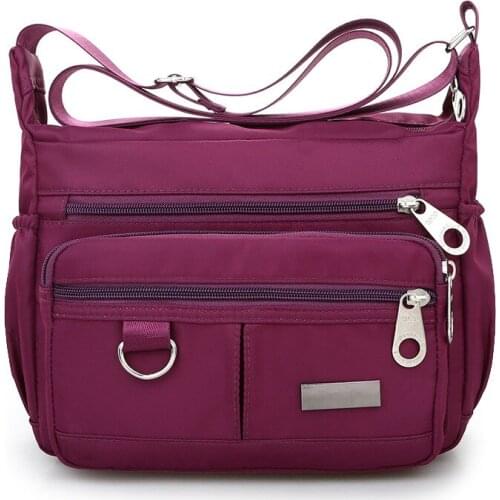 2021 new female bag Korean version of nylon one-shoulder large-capacity backpack simple canvas portable messenger bag