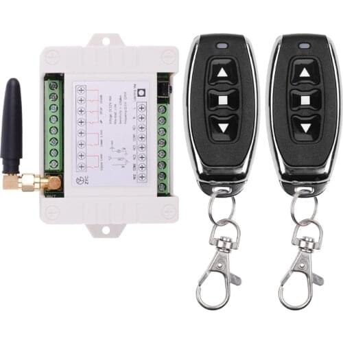 12V 24V 36 10A Motor Remote Control Switch Motor Forwards Reverse Up Down Stop Door Window Curtain Wireless TX RX Limited Switch