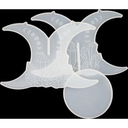 Castle Lunar Eclipse Flower Pot Stand Resin Mold Flowerpot Rack Silicone Mould