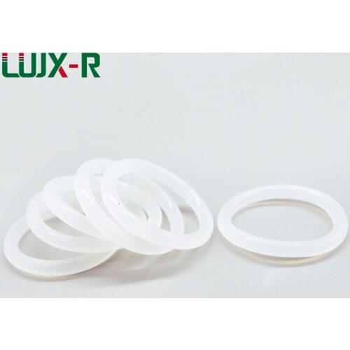 LUJX-R 2.4mm O Ring Seal Silicone OD35/36/37/40/42/43/45/48mm White Oring Washer Sealing Aging-Resistance Silicon O-Ring Gaskets