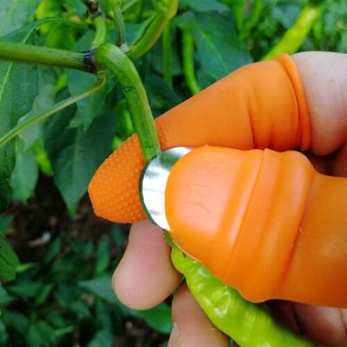 VOGVIGO Silicone Thumb Knife Finger Knife Protector Vegetable Harvesting Knife Plant Blade Scissors Garden tools
