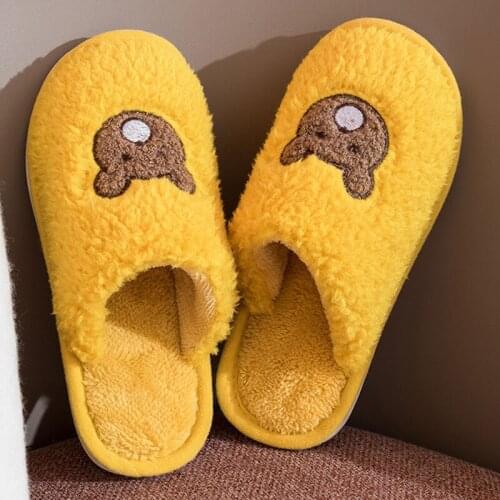 Women Winter Slippers Cartoon Cute Home Slippers yellow Bear Soft Fluffy Plush Slippers Woman Comfort Casual Indoor shoes woman