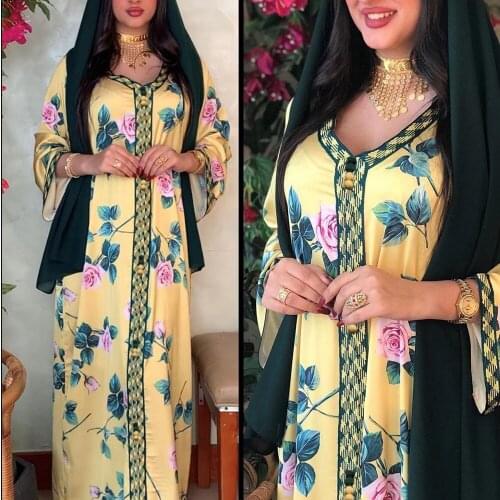Turkey Muslim Hijab Dress Islam African Dresses Abayas For Women Robe Caftan Marocain Vestidos Eid Mubarak Kaftan Abaya Dubai