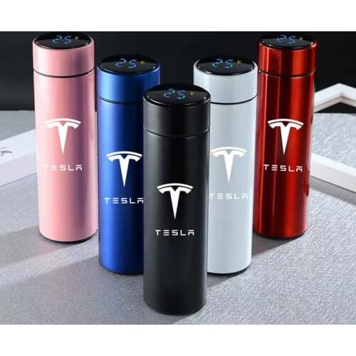 500ML Intelligent Thermos Temperature Display Customize Logo Stainless Steel Vacuum Water Cup For Tesla Model 3 Model X Model S