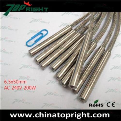6.5x50mm 240v 200w high temperature resiatance cartridge heater