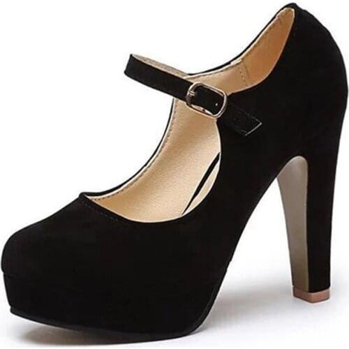 2020 shoes woman 12CM Pumps suede Women 's shoes summer the new sexy high heels rounded suede comfortable work shoes