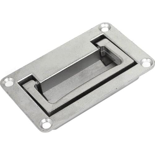 1 PCS 9.5cm x 6cm Metal Rectangle Shaped Recessed Folding Pull Handle Grip