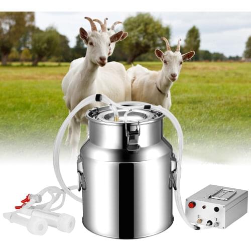 14L Electric Milking Machine Stainless Steel Automatic Pulsation Vacuum Pump Milker for Goats Sheep Farm Hou Milking Equipment
