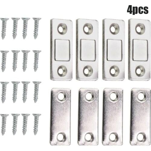 4Sets Strong Magnetic Cabinet Catch Latch With Screws Ultra Thin Door Cupboard Closer Magnet Stop Home Furniture Hardware