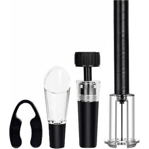 4Pcs/Set Wine Pourer Foil Cutter Stopper Plug Air Pressure Pump Bottle Opener