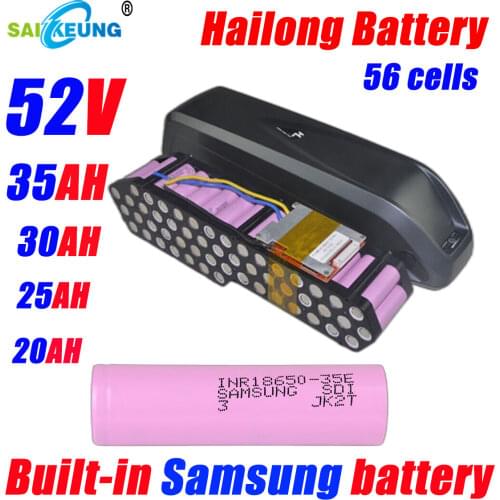 18650 Samsung Battery Pack 52V 20AH 30AH Hailong Shell Lithium Battery 48V20AH 24AH Electric Vehicle Battery 30A BMS 500W 1000W