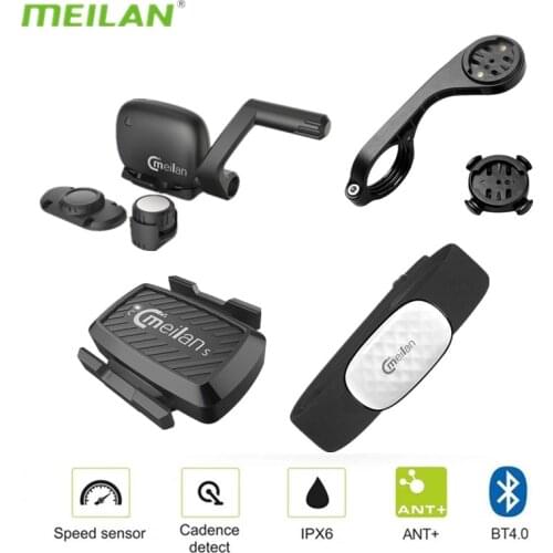 Meilan Bike Accessories Wireless Speed / Cadence Sensor C1 C3 C5 + New C2 Bluetooth BT4.0 Sensore Bicycle Heart Rate Monitor