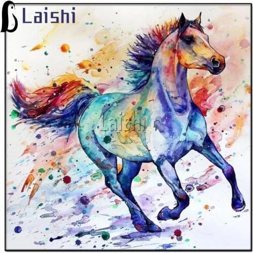 Diamond Painting Graffiti running horse Art diamond Embroidery full round Mosaic Diamond mazayka 3d landscape cross stitch