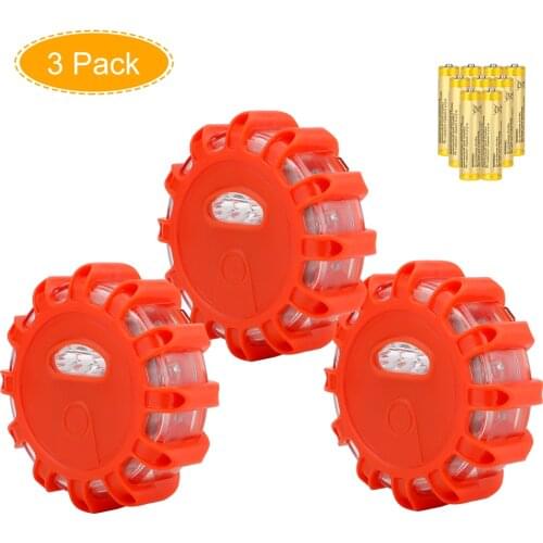 Emergency LED Safety Flare Magnetic Flashing Warning Lights Roadside Disc Beacon For Car Truck Boat Repair Lamp