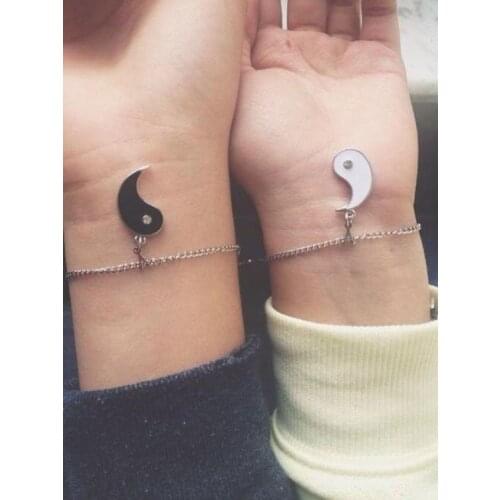 BFF Yin Yang Bracelets - Set of 2,Yin Yang Bracelet,Friendship Gift for Your BFF, Best Friend, Bestie, Sister, Soul Sisters