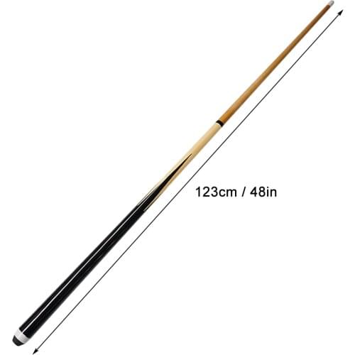 TOMSHOO 48In Junior Kid Snooker Cue Wooden Pool Cue Billiard Shaft 2-Piece Stick Entertainment Billiard Accessories