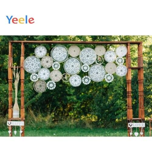 Yeele Flower Pattern Party Pendant Wedding Curtain Door Love Outdoor Scenic Photo Backdrop Photography Backgrounds Photo Studio