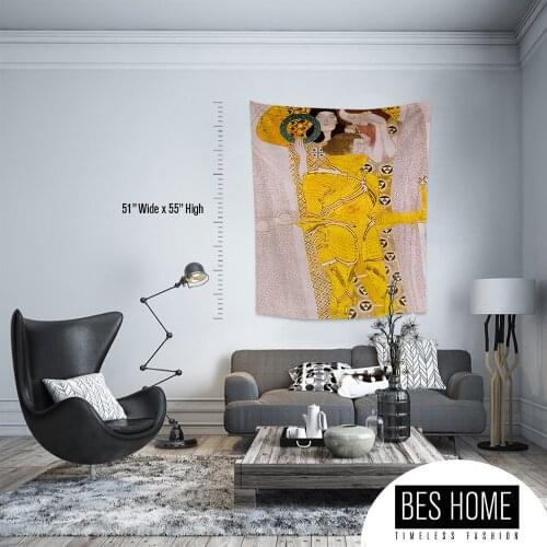 Gustav Klimt-The Knight Detail of the Beethoven Frieze,Fabric Wall Hanging,Tapestry,Wall Decoration, master Piece Tapestry