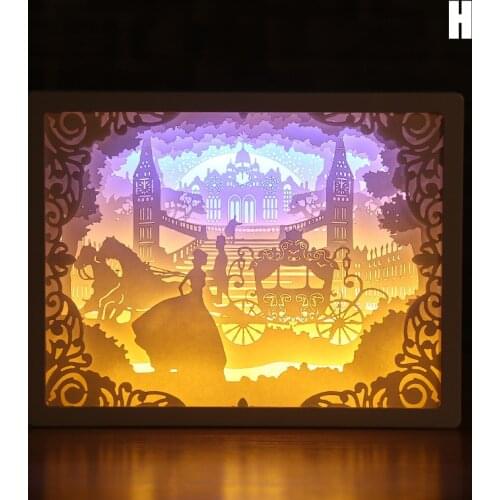 Artistic Atmosphere Night Light Decoration 3D Paper Carving Light LED Family Bedroom Bedside Night Light Can Give Others A Gift