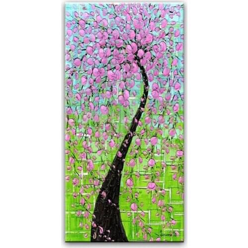 Oil painting Hand painted Home decoration painting High quality canvas painting knife painting flower pictures NO FRAME