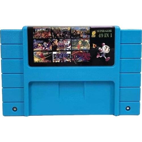 Super 49 in 1 Game Cartridge Donkey Kong 1 2 3 Country Super Metroided Marioed World All Stars Zeldaed For 16 Bit Game Console