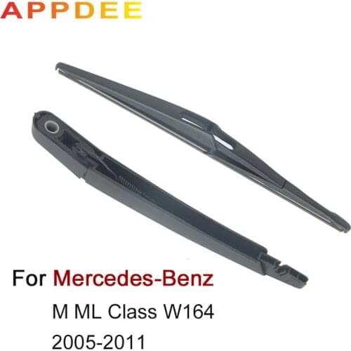 APPDEE Wiper 12" Rear Wiper Blade & Arm Set Kit For Mercedes-Benz M ML Class W164 Windshield Windscreen Rear Window