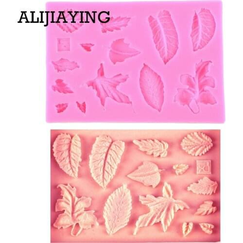 M0451 1Pcs Christmas tree leaves / Rose leaves silicone mold / DIY chocolate Tools / cookies mold /fondant cake mold