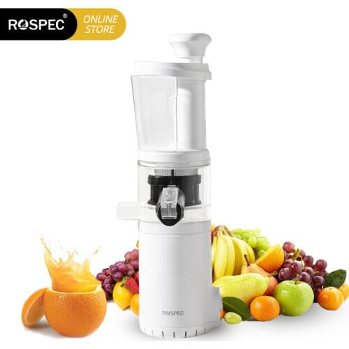 ROSPEC Wireless Mini Slow Juicer BPA Free Masticating Slow Auger Juicer Fruit and Vegetable Cold Press Juice Extractor Potable