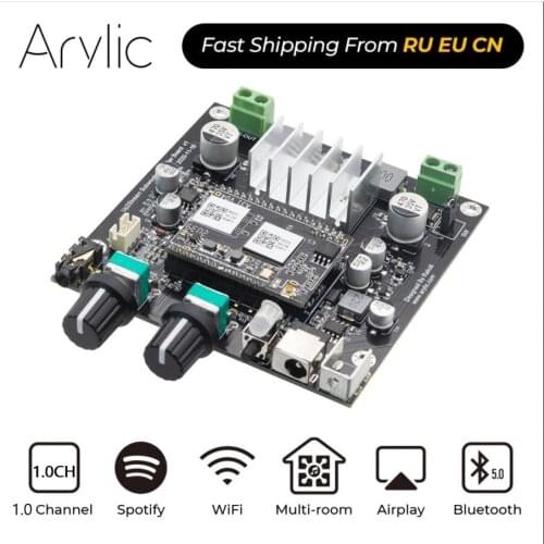 Up2stream Amp Sub WiFi Multiroom Amplifier Audio Wireless Mono Subwoofer Speakers Amplifier Board With Spotify Airplay Equalizer