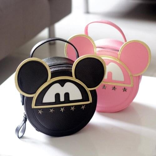 Disney cartoon Mickey girl fashion diagonal bag cute girl princess portable coin bag wild one-shoulder lipstick bag