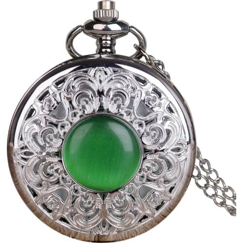 5PCS/lot Fashion Silver Steel Design Mechanical Pocket Watch Roman Number Dial Skeleton Pendant Chain Fob watch For Men Women