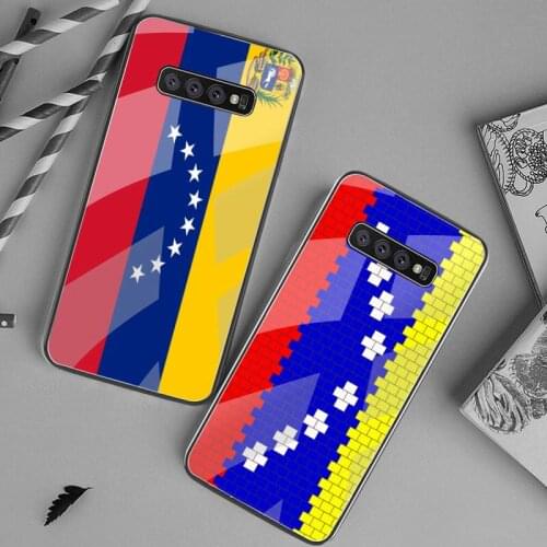 CUTEWANAN Venezuela Flag pattern Custom Soft Phone Case Tempered Glass For Samsung S20 Plus S7 S8 S9 S10 Plus Note 8 9 10 Plus