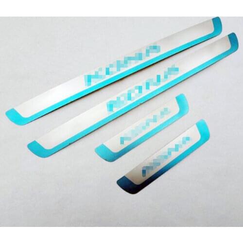 For Hyundai Kona Kauai 2018 Stainless Steel Door Sill Strip Pedal Cover Trim Car Styling Stickers Auto Accessories & Parts 4 Pcs