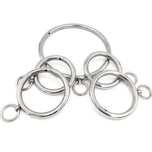 Stainless Steel Bdsm Tools Handcuffs For Sex Bdsm Collar Ankle Bondage Cuffs Sex Metal Restraints Adult Game Sex Toys For Couple