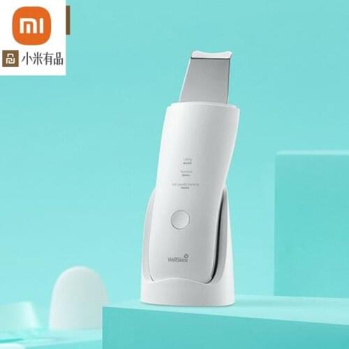 New Xiaomi Ultrasonic Facial Skin Scrubber Deep Face Cleaning Blackhead Remove Rechargeable Cleaning Beauty Instrument