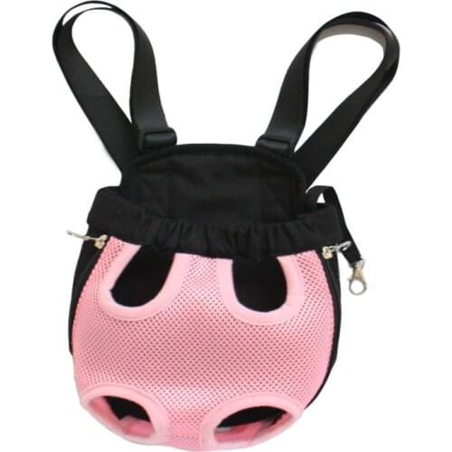 Pink Mesh Pet Carrier Backpack Adjustable Pet Front Cat Dog Carrier Backpack Travel Bag Legs Out Easy-Fit ForTraveling Drop Ship