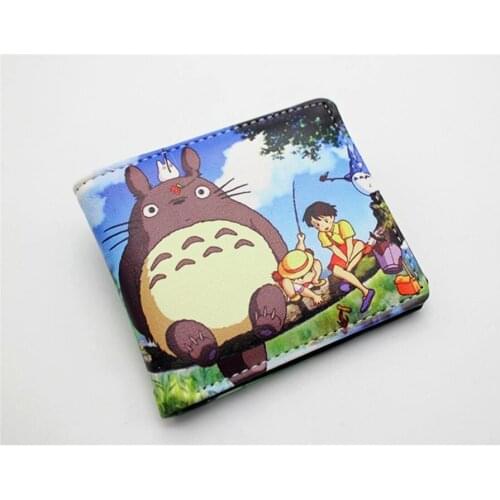 My Neighbor Totoro Wallet Lovely Cat Japanese Anime Pu Leather Short Purse Hasp Ladies Wallet Unisex Card Holder Purse
