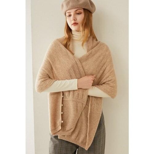 New knitting pure 100% cashmere scarf women 2020 autumn and winter Warm Thick Soft fashion New cashmere big shawl scarf collar