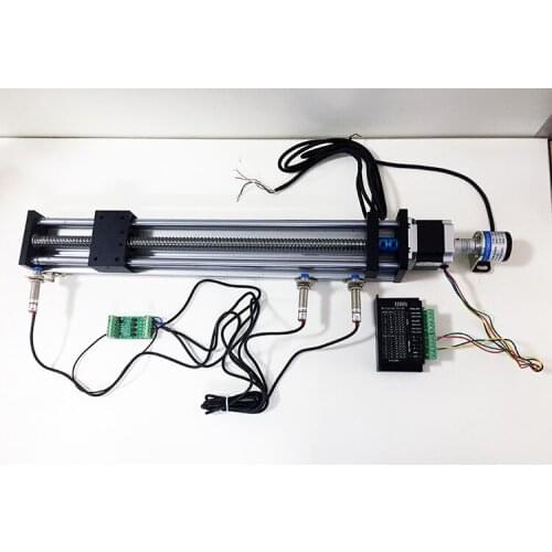 Ball screw linear slide guide with 57 double output shafts with 600 line encoder