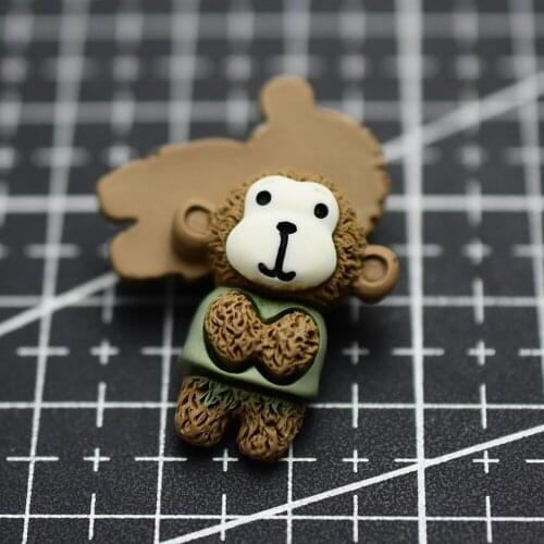 1pcs/lot resin flat back Simulation animal monkey 23mm Cabochons Scrapbooking Hair Bow Center DIY Christmas decration