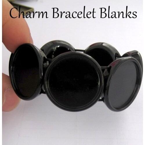10 Pcs - 25mm Round Bracelet Blanks Adjustale Stretchy Bracelet Bezel Handmade Bracelet Setting Bracelet Base for Cabochon Resin