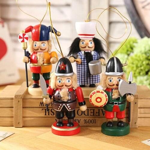 10CM puppets doll toy chubby pier Nutcracker children Christmas toy gift walnut troopers 4 pcs/lot HT005