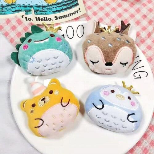 5PCS/Lot Cartoon Plush Fawn Penguin Patches Applique Crafts For Children Garment Accessories And Bag Scarf Decoration