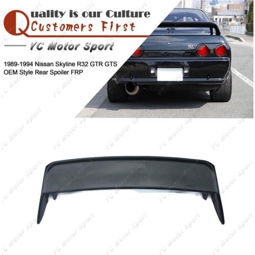 Car Accessories FRP Fiber Glass OEM Style Rear Spoiler Fit For 1989-1994 Skyline R32 GTR GTS Trunk Spoiler Wing