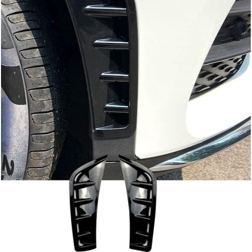 Car Bright Black ABS Front Bumper Spoiler Side Wing Decorative Cover For Mercedes Benz GLC Class GLC260 GLC300 2020