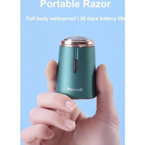 Mens Electric Razor Rechargeable Washable Mini Turbo Capsule Shaver Single Head for Man Dry Wet Beard Trimmer Gift for Man