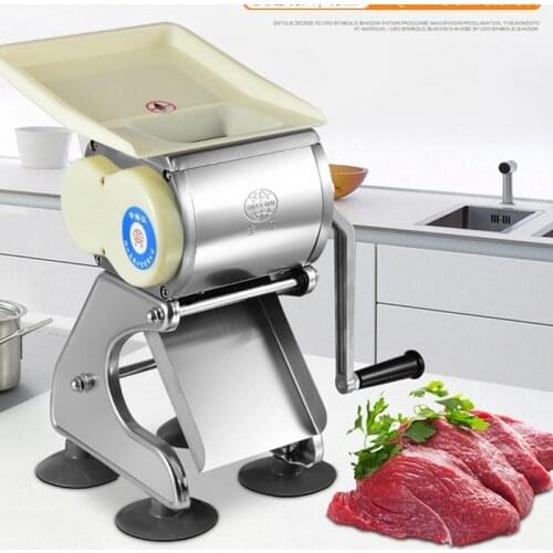 Household Vegetable Shredder Stainless Steel Manual Meat Slicer Thickness Adjustable Dicing Machine Multifunction Meat Cutter