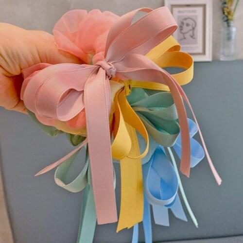 Children Bowknot Princess Ribbon Hair Tie Elastic Hair Bands RubberBand For Kids Hair Ties Hairband Headwear Hair Accessories