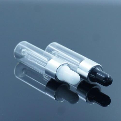 500pcs/lot 1ml 2ml 3ml 5ml perfume Dropper bottle Mini Sample Glass essential Oil bottle with glass hose Glass vials